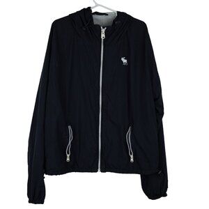 Abercrombie &‎ Fitch Black Hooded Light Jacket XS
